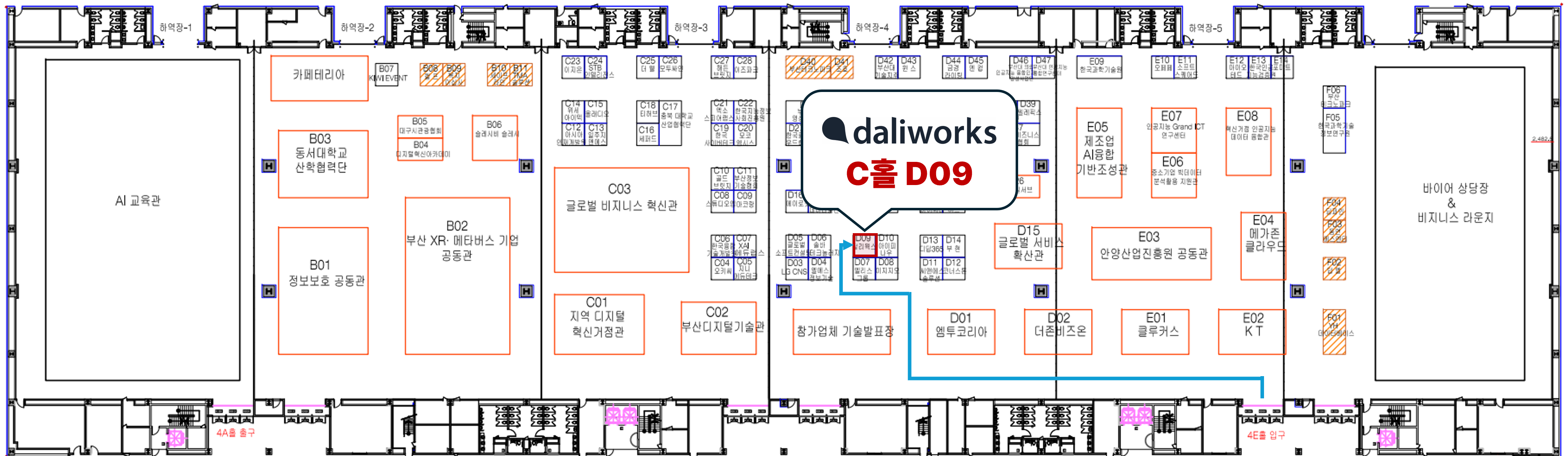 Daliworks booth location at K-ICT WEEK in BUSAN 2024
